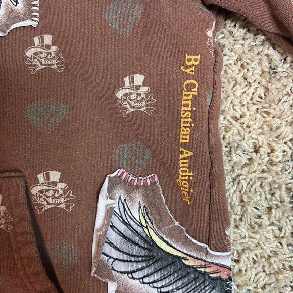 Ed Hardy Brown Zip Hoodie - Picture 2 of 5